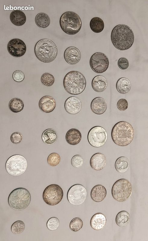Lot D'argent à Fondre - 124 Grammes - Gourmettes, Bagues, Pièces De Monnaie - Occasion