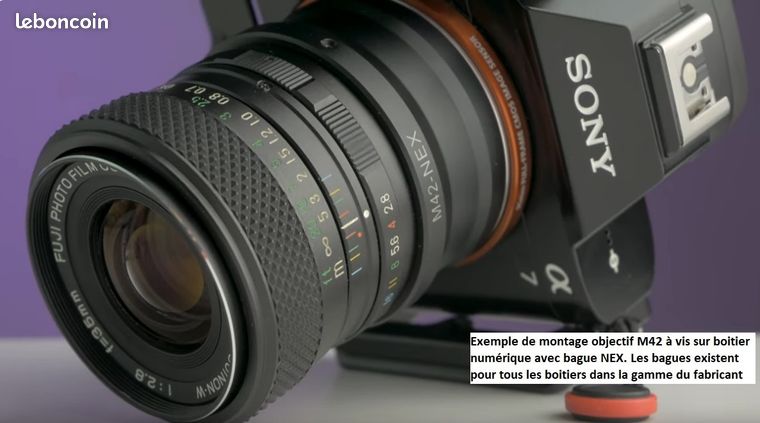 Objectif Fujinon EBC 50mm F/1.4 Monture M42 - Japon 1975 - Avec Bouchons Et Pare-soleil