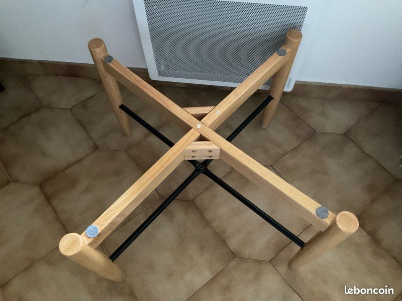 Table, ronde de Salon, naturel, plateau blanc (image 4)