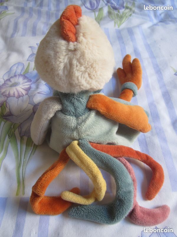 Peluche Poule Grise Petites Marie, Premier âge 25 cm