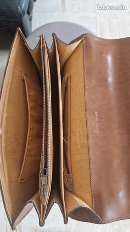Sac De Voyage Diligence En Cuir – Maroquinerie Lemarié-Gaigeard – Vintage France