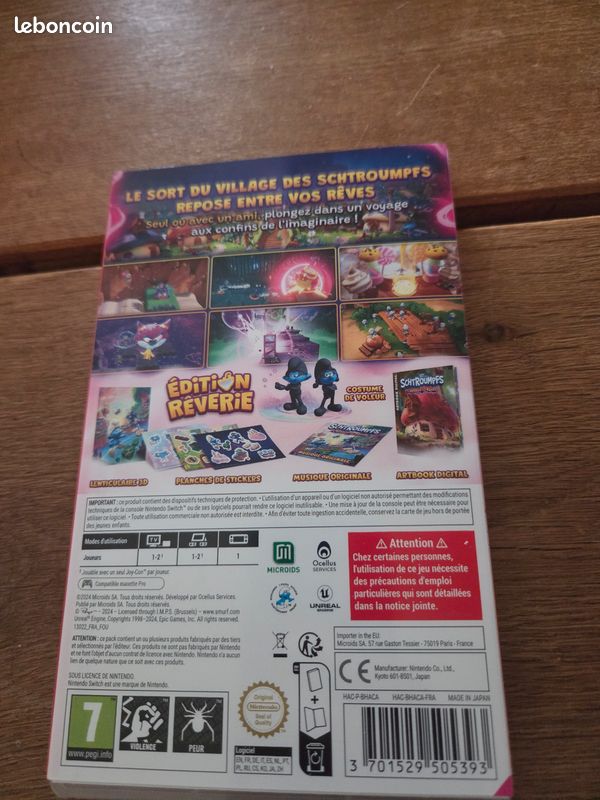 LES SCHTROUMPFS EPOPEE DES REVES  EDITION REVERIE  SWITCH FR New Game In Englishfrancaisdeesitpt 3701529505393