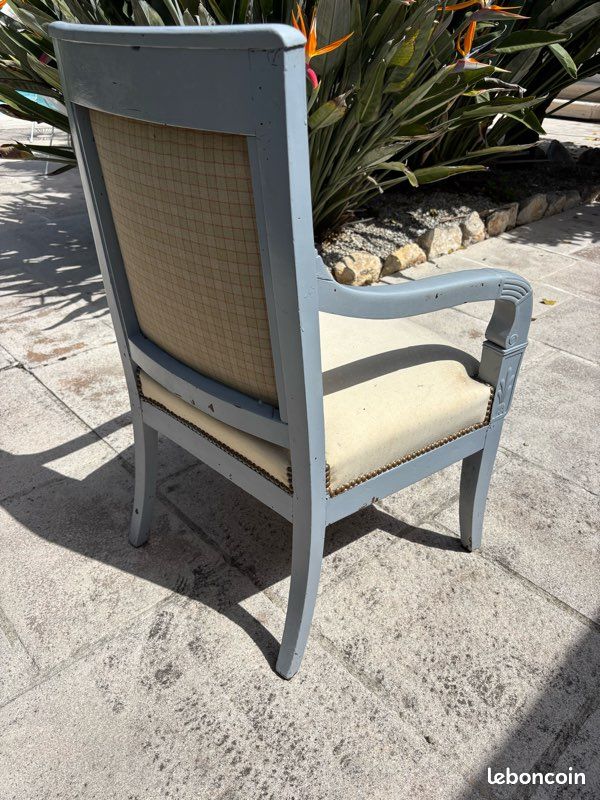 Fauteuil empire peint (image 2)