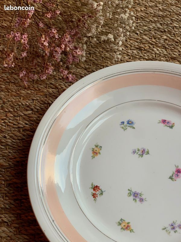 Grand plat rond en Porcelaine SFP (Société Française de Porcelaine) (image 2)