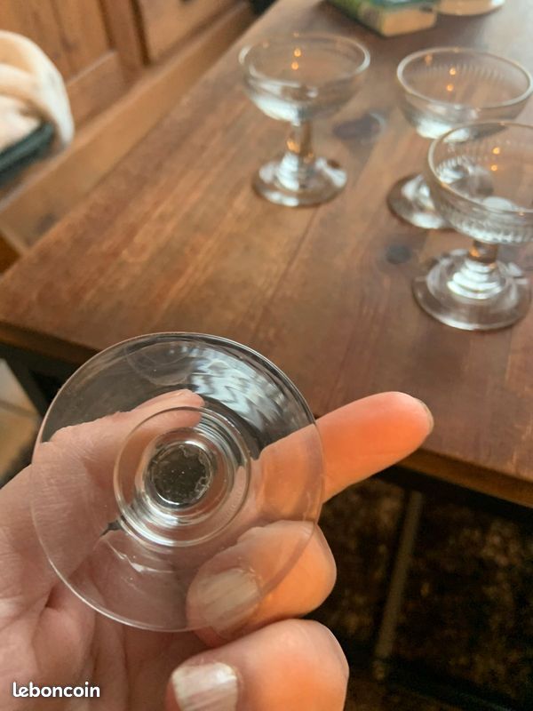 Lot de 6 verres à liqueur soufflés vintage (image 4)