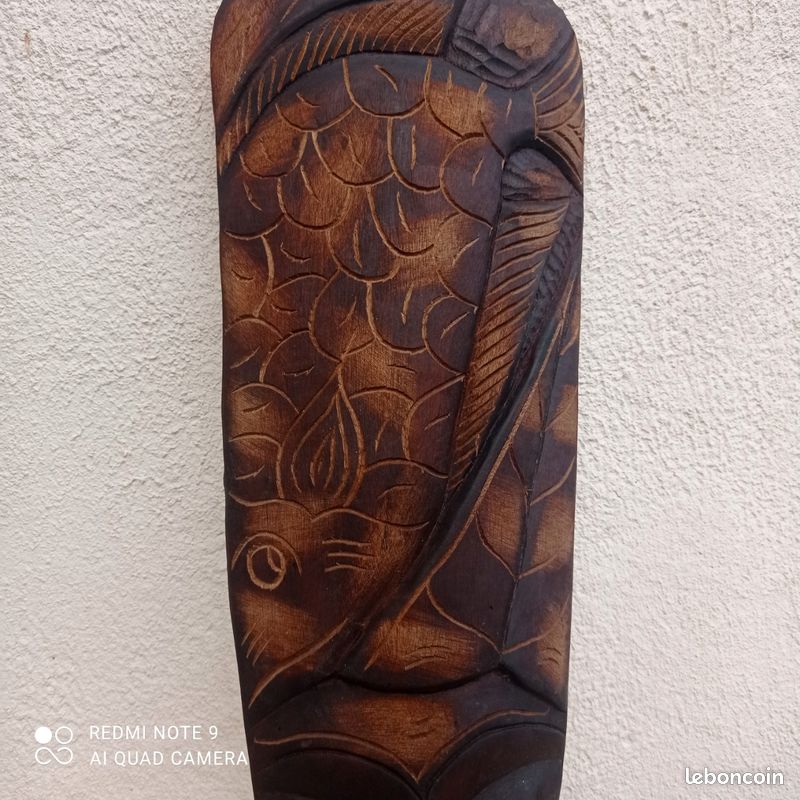 Masque africain en bois sculpté (image 6)