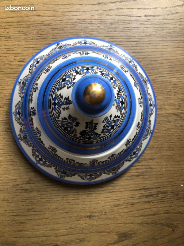 Vide poche en céramique berbère bleu et blanc (image 2)