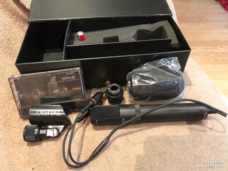Microphone à Condensateur SONY ECM-959A Avec Trépied - Occasion En Bon état, Noir