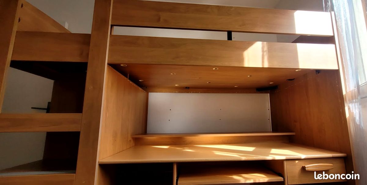 Mezzanine 1 place, bureau & armoire intégrées (image 5)