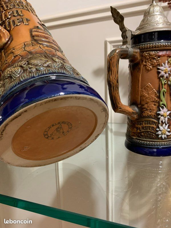 Vintage/ancien - chopes allemande, barbotine marquées 😍 déco vintage (image 7)