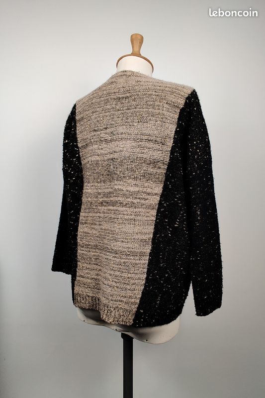 Pull laine de fêtes camel noir doré - Inès de la Fressange - M (image 4)