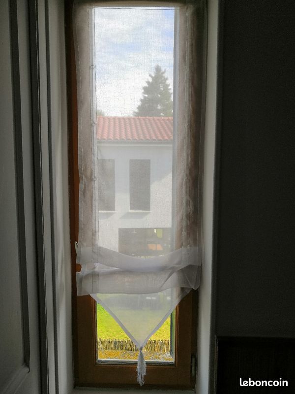 Rideaux store voile léger blancs (image 2)