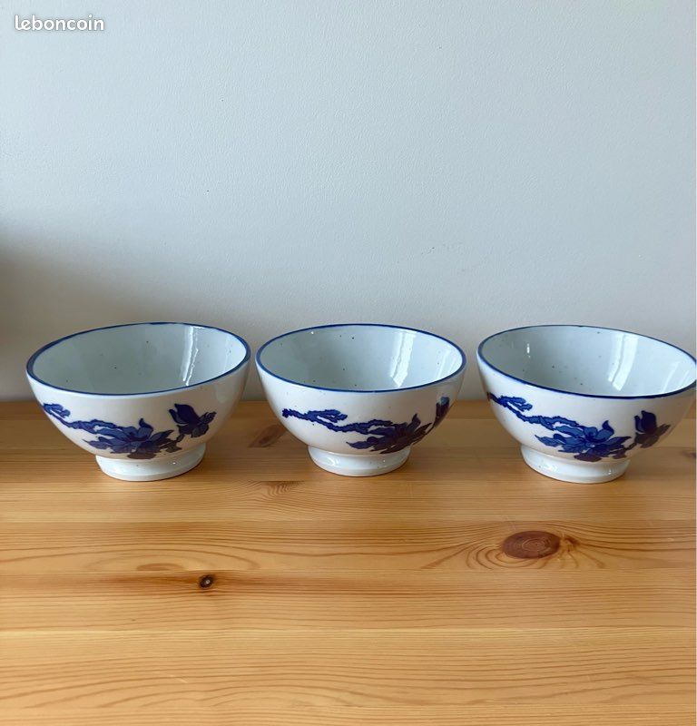 Bols en porcelaine - motif floral (image 1)