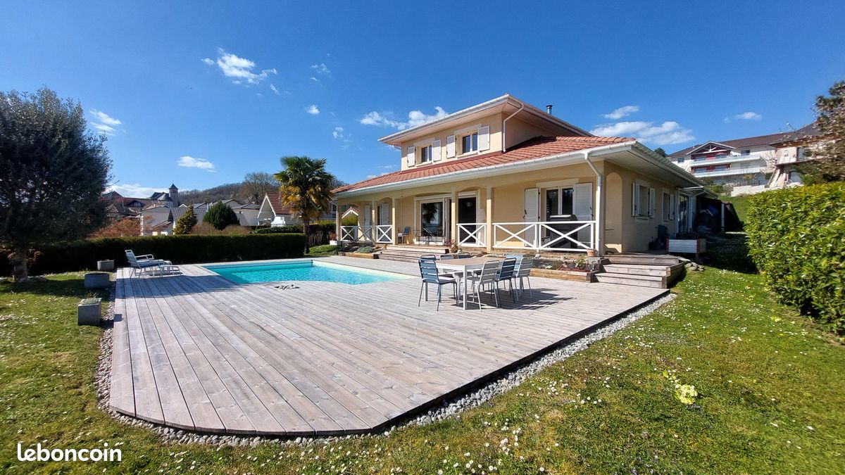 Vente | Maison contemporaine | 5p | 4ch | 122.07 m² | Lovagny | Expo Sud-Ouest | Terrasse · Balcon · Piscine (image 2)