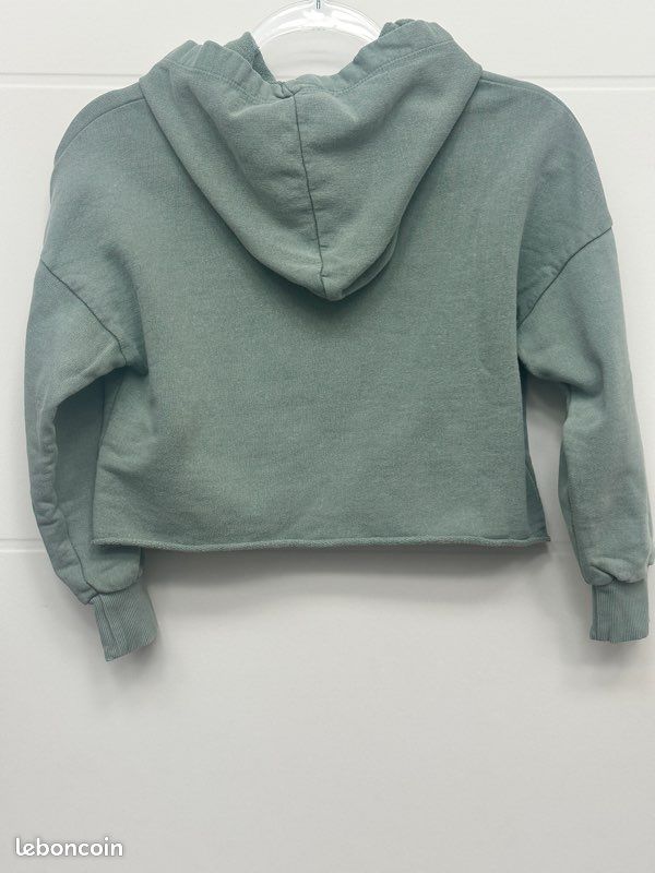 Sweat-shirt IKKS Fille 10 Ans - Couleur Blanc/gris, Motif Taches, Coton, Manches Longues, Occasion Très Bon état