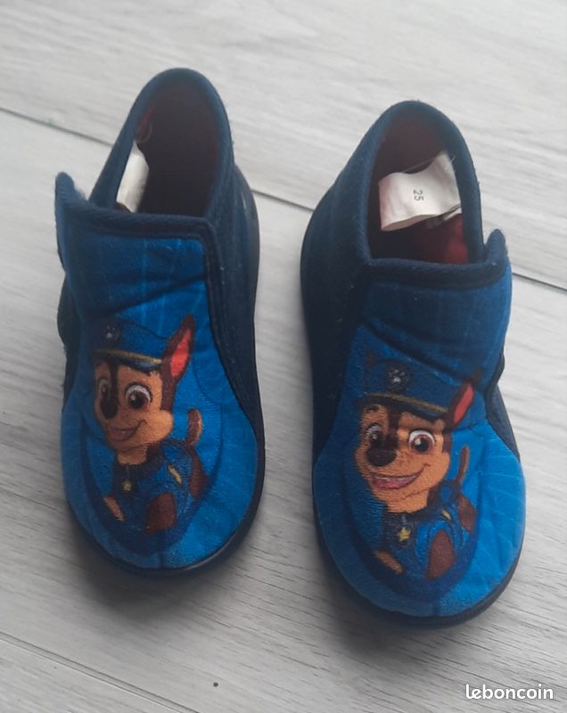 Chaussons Garçon Paw Patrol Pat'Patrouille - Semelle Rigide Bleu Marine - Taille 25,5 - NEXT