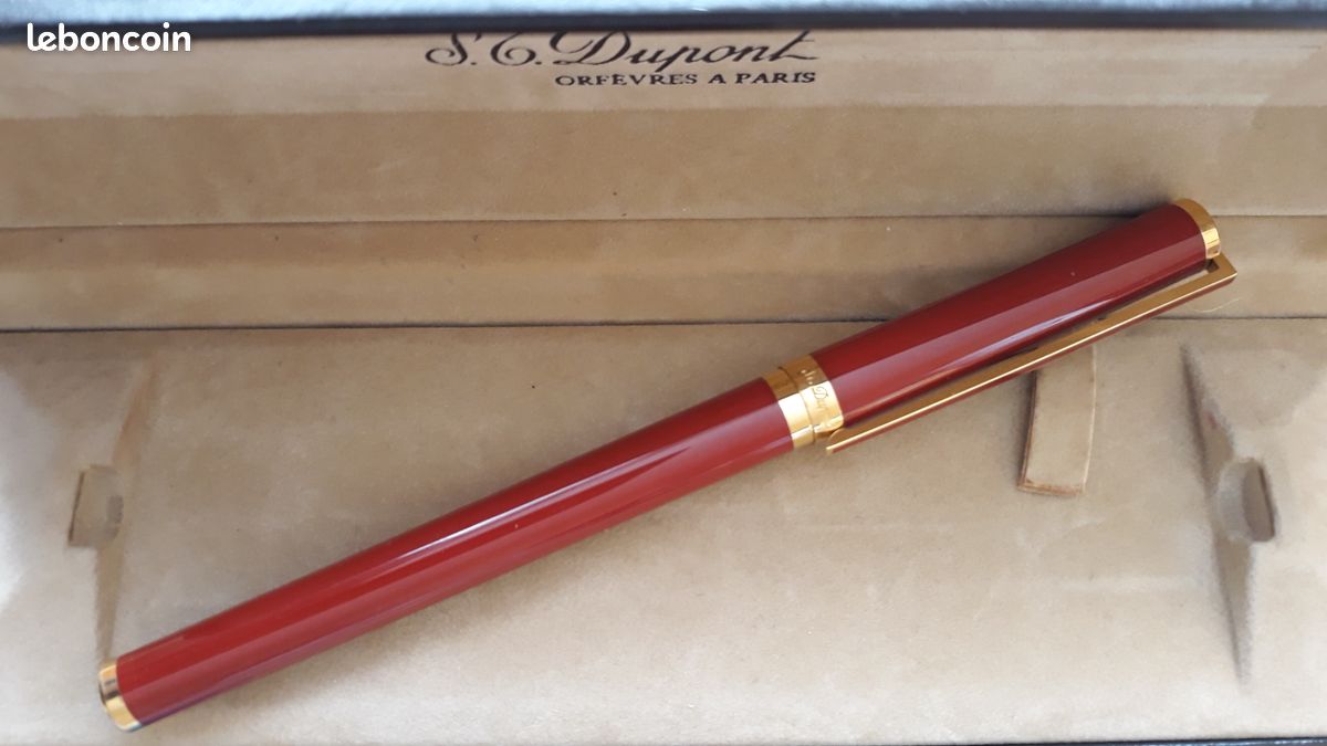 Stylo Bille Dupont Olympio Laque De Chine Rouge Et Noir - Neuf De Stock