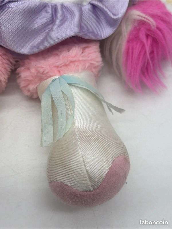 Peluche Popples Pom-Pom Girl Vintage Années 80 Mattel 25cm Rose #L26 (image 6)