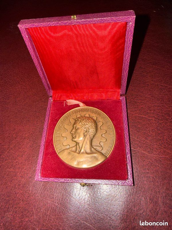 Médaille Bronze Société Industrielle de l'Aisne - Écrin d'origine (1972) (image 1)