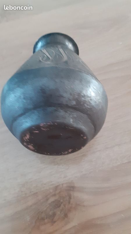 Vase indo-persan ou marocain artisanal ,métal et argent (image 5)
