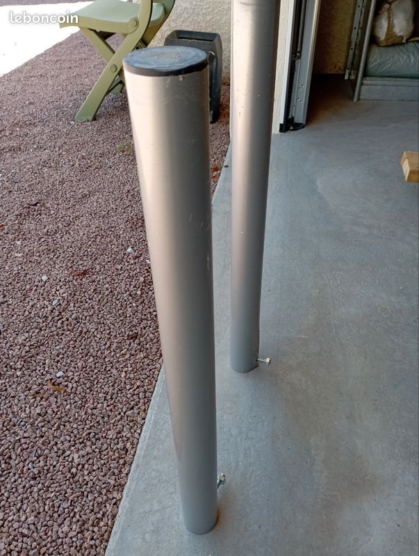 Deux pieds de table acier gris clair (image 3)
