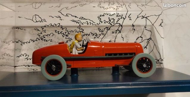 Voiture Tintin Le Bolide Rouge - Les Cigares Du Pharaon - Hachette 1/24 - NEUVE