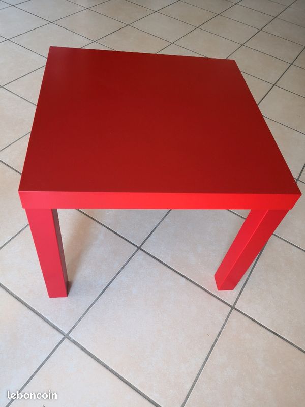 Table basse ikea Lack rouge (image 1)