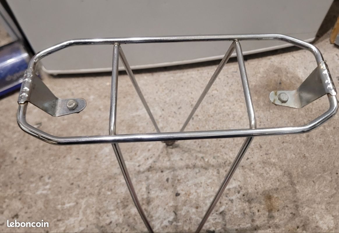 Porte bagage avant TA acier chromé vélo vintage France 1960s bicycle