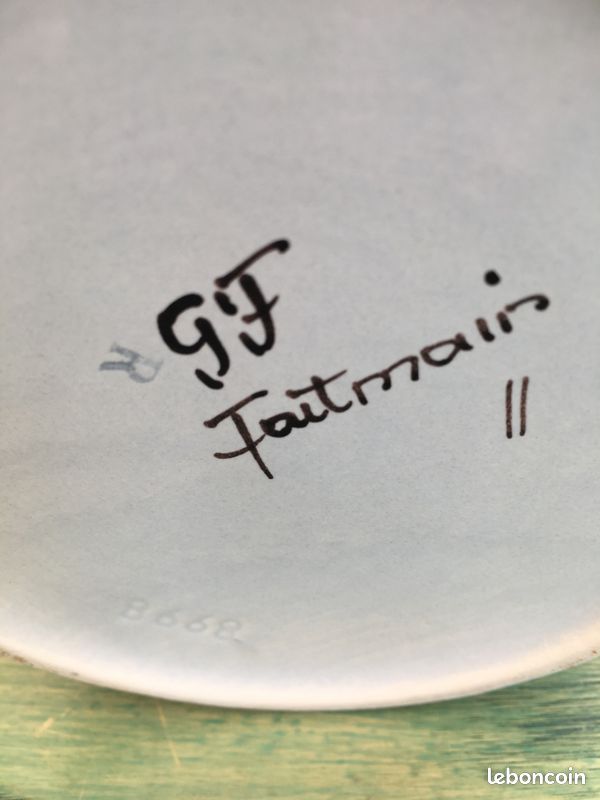 POT A COUVERCLE BOIS - Chaumière - Anses - Faïence Desvres - G. FOURMAINTRAUX -(MO51) (image 2)