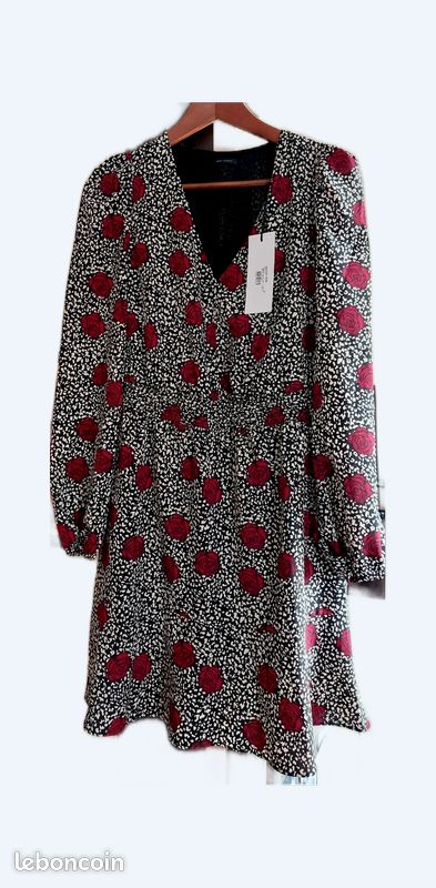 Robe Tunique IKKS Gris Taille S – Neuve Sans étiquettes, Coton Et Lurex Argenté