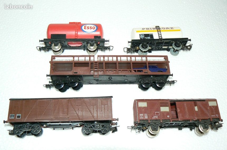 Jouef - 1Lot, de 5 wagons HO , dont, 1 , Hornby (image 1)