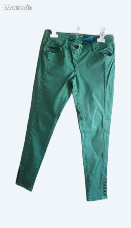 Jeans vert t. 36 creeks (image 1)
