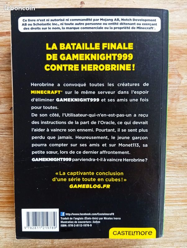 Lot des 3 tomes "Le mystère de Herobrine, une aventure non officielle d'un joueur de Minecraft", Mark Cheverton, 10 ans et + (image 7)