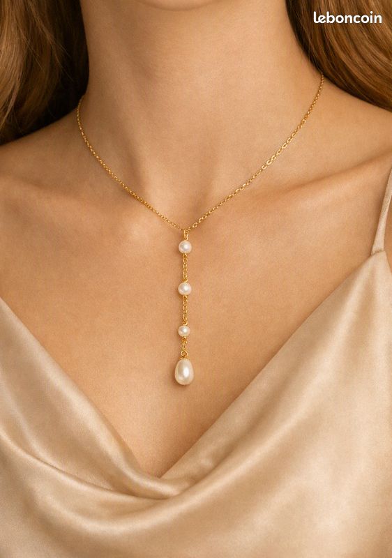 Collier doré avec perles élégantes – Chic et intemporel (image 1)