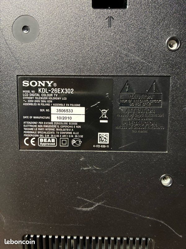 TV Sony Bravia KDL-26EX302 (image 2)