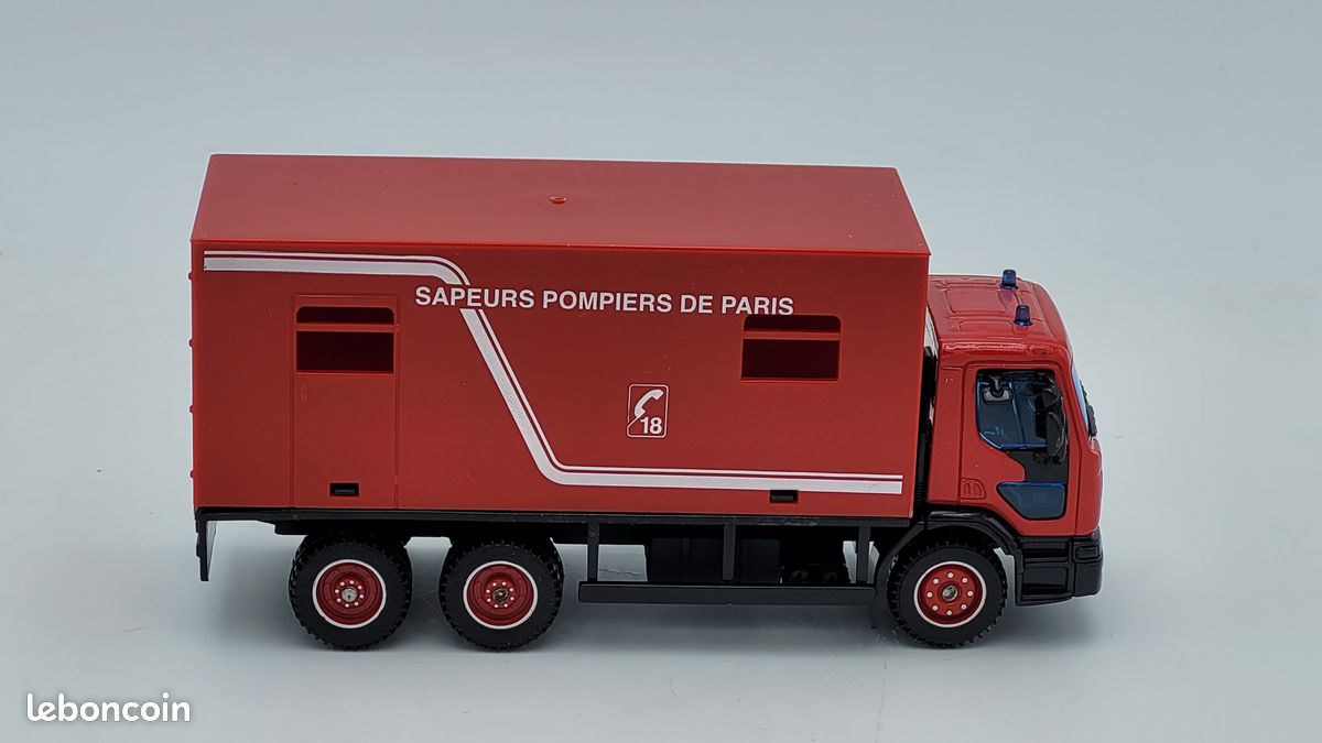 SOLIDO POMPIER CAMION mercedes 407 d et remorque 1/43 EUR 10,00