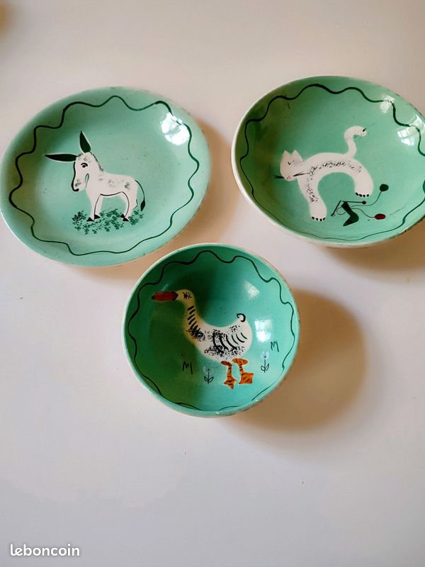 Partie De Service Porcelaine 1900 Décor Fleuri, Rehauts Dor