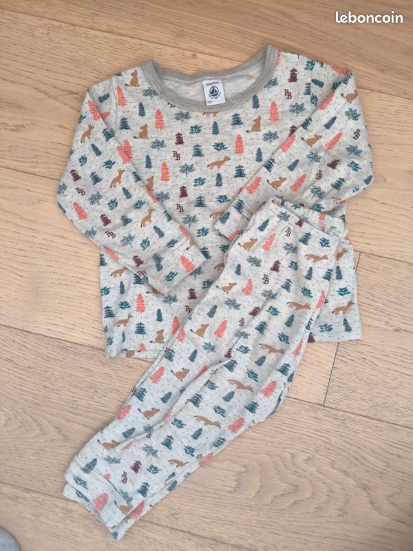 Lot 2 pijamas petit Bateau coton 3ans (image 2)