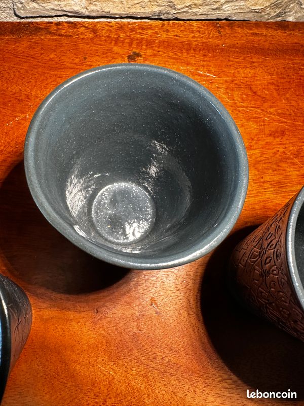 Lot de tasse à thé artisanal + coupelle (image 4)