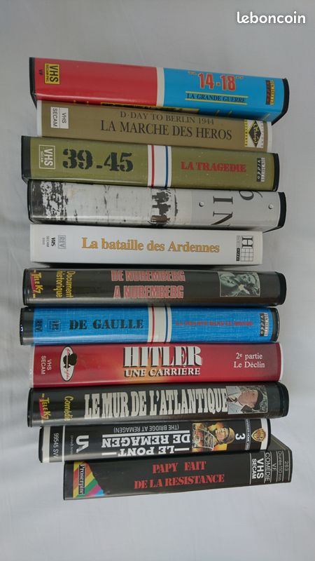 Lot de cassettes K7 vidéo VHS guerres 14-18 et 39-45 (image 3)