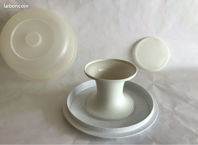 Neuf- Ensemble grand compotier magique : socle + grand plat de présentation cloché, Tupperware (image 8)