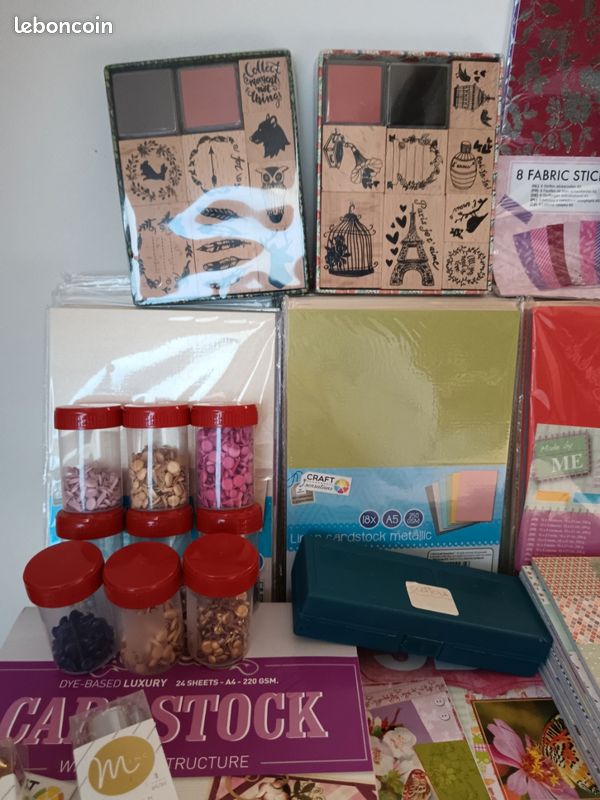 Gros lot scrapbooking loisirs créatifs activités manuelles papeterie strass (image 3)
