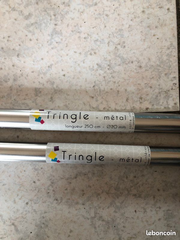 2 tringles rideaux métal l 250 cm diamètre 20 cm (image 1)