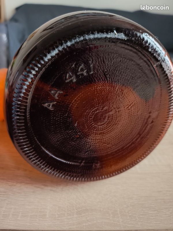 Bonbonne en verre ambré vintage (image 6)