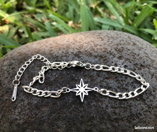 Bracelet argenté - acier inoxydable (image 4)