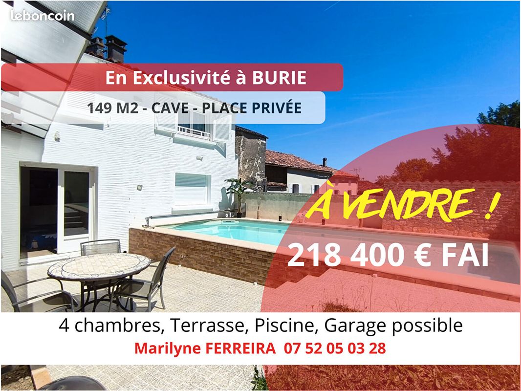 Maison 6 pièces 149 m² · à Burie · 149 m² · 218 400 €