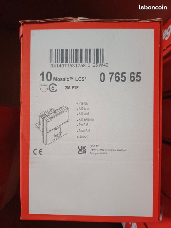 Lot De 10 Prises RJ45 Legrand Mosaïc – Neuves Complètes