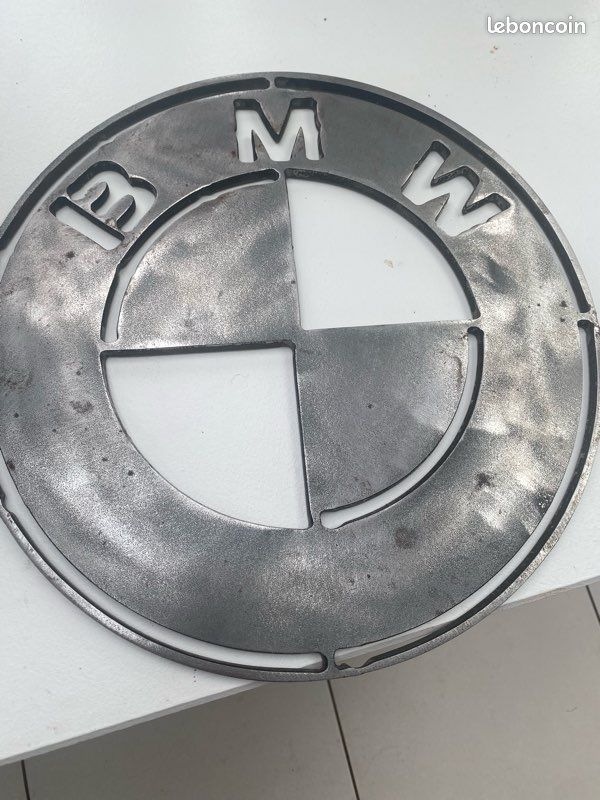 Plaque 3D metallique BMW service