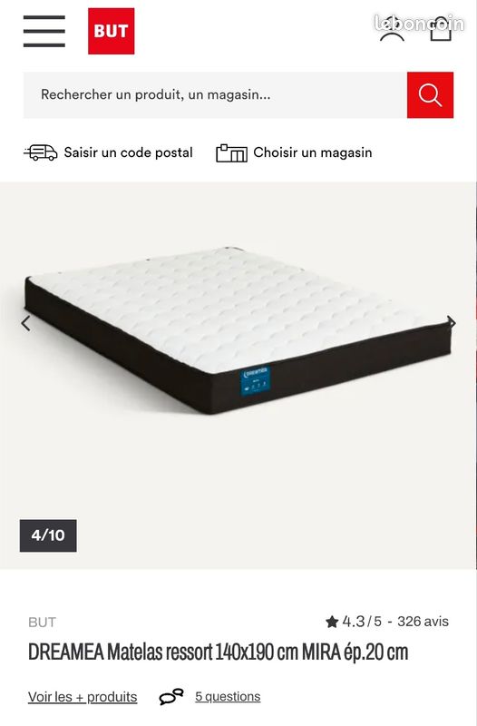 Matelas 140x190 quasi neuf (image 1)