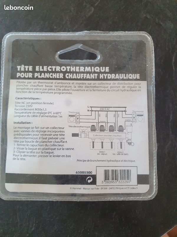 Tête thermostatique/electrothetmothermique (image 2)